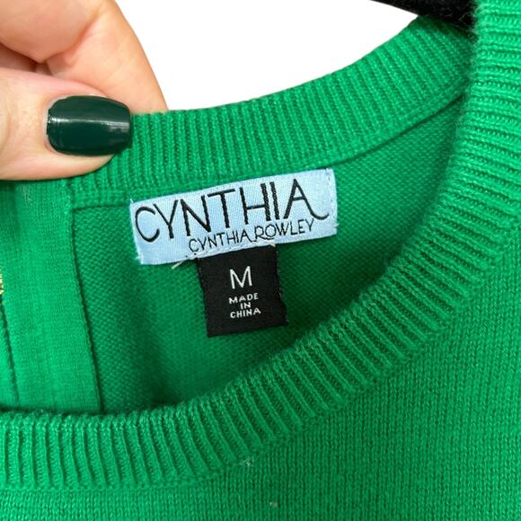 Cynthia Rowley Women's 3/4 Sleeve Sequined Wood Duck Sweater Size Medium - Picture 4 of 5